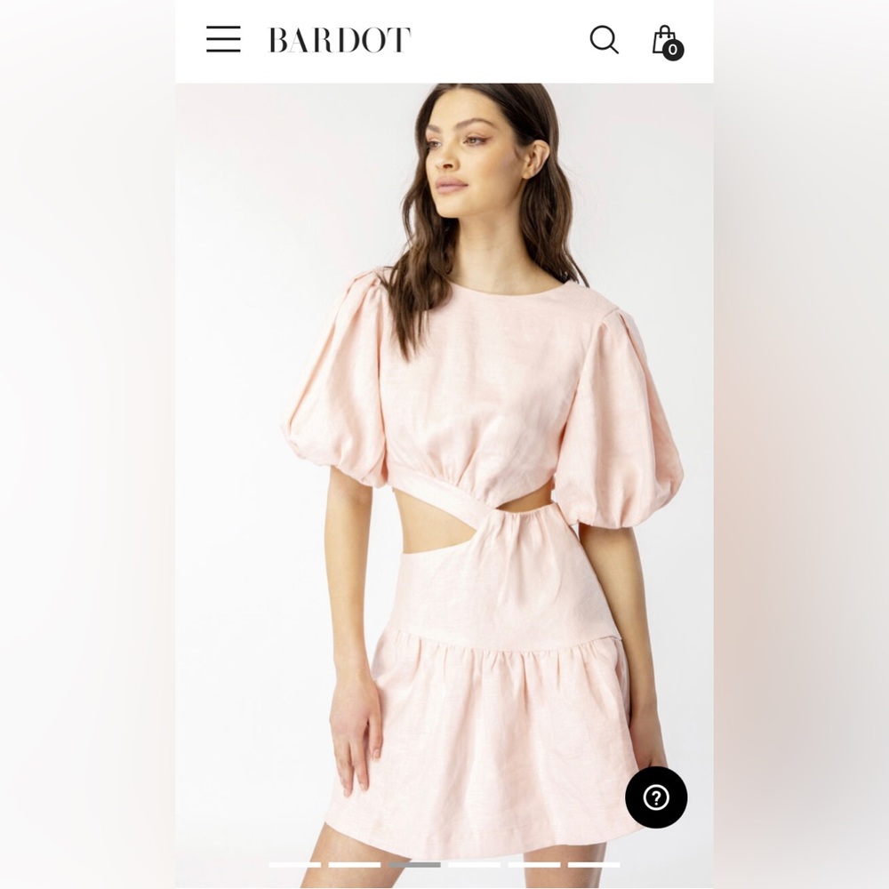 Bardot Mimi Linen Dress Soft Pink